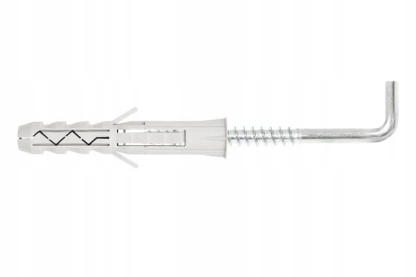 Ekspansionsdyvler med lige krog 6x30 mm 12 stk.