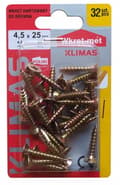 Miniatyrbillede 1 af 2: Hærdede træskruer 4,5x25mm 32 stk. PZ2 guld