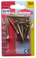 Miniatyrbillede 1 af 2: Hærdede træskruer 6x40mm 10 stk. PZ3 guld