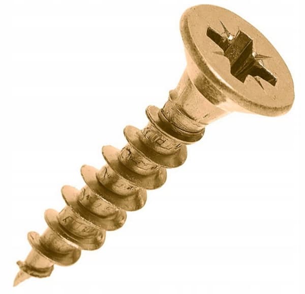 Hærdede træskruer 3x12mm 65 stk. PZ2 guld