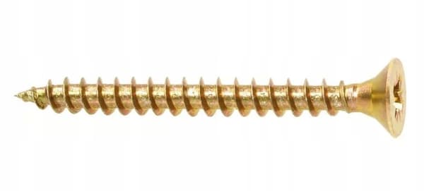 Hærdede træskruer 4,5x45mm 20 stk. PZ2 guld