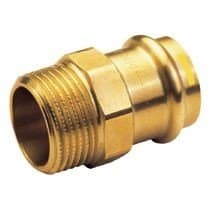 Adapternippel, GZ, 18 x 3/4 brons B Press Gas