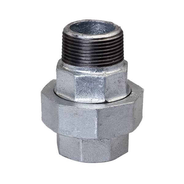 Rak skruvkoppling med dubbelkoppling, hona-hane, 6/4" galvaniserad, U2, NR 59, NR 331 OPAL