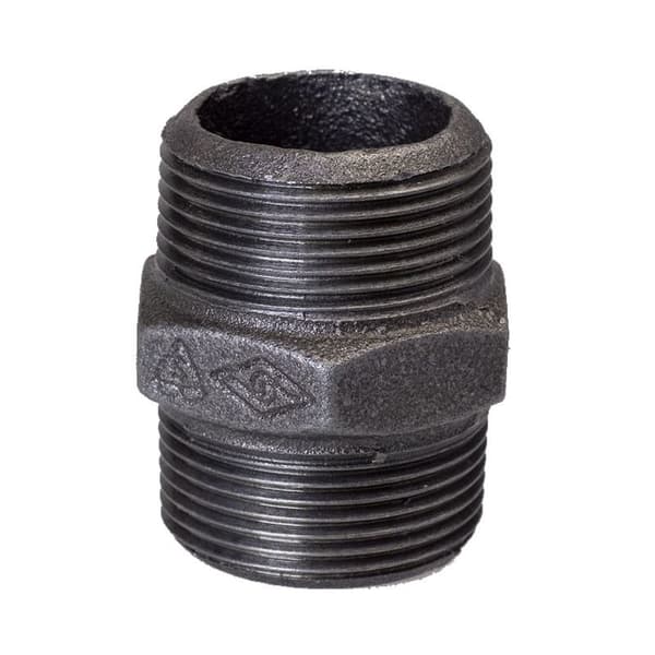 Ligehuls-skruenippel 5/4" sort N8, NR. 38, NR. 280