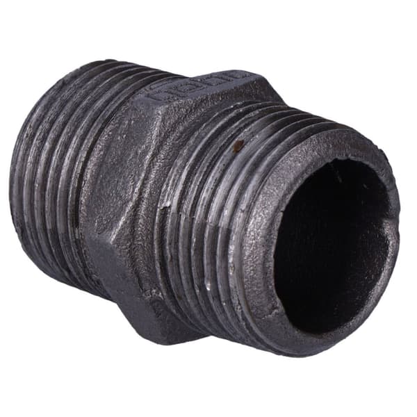Ligehuls-skruenippel 5/4" sort N8, NR. 38, NR. 280