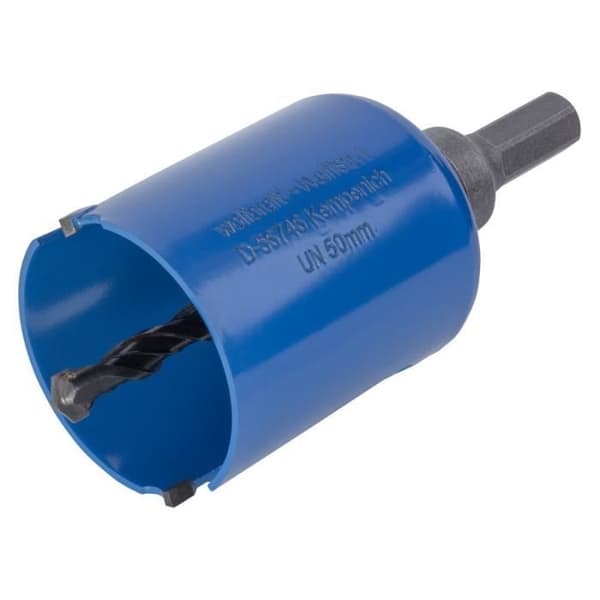 Multi-Material Hålsåg - Wolfcraft - 3879000 - Ø 50 mm - Skärdjup 60 mm - Inkluderar axel och borrkrona
