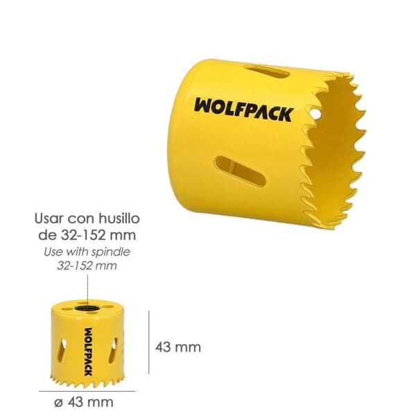 Trepan såg - hålsåg Wolfpack - 9113095 - Corona De Sierra Bimetal Target 43 mm,
