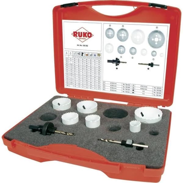 Set med 8 RUKO HSS-Co8 bimetallsågar