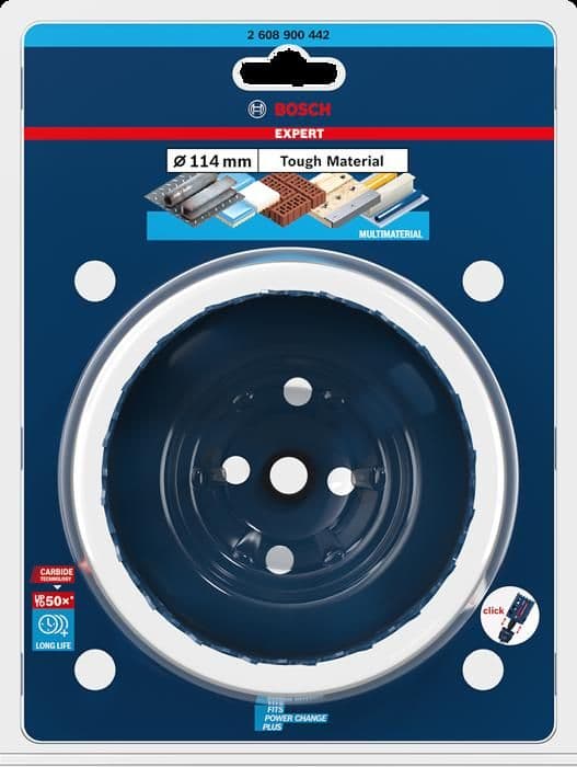 Expert flermaterials hårdmetallhålsåg 114 x 60 mm - BOSCH - 2608900442