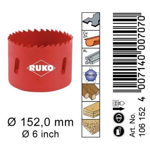 RUKO - 106152 - Bimetall hålsåg - 152 mm (Import från Tyskland)