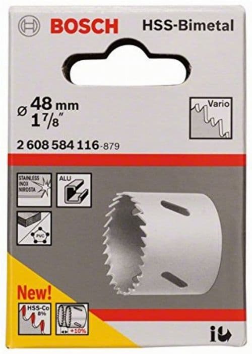 Bosch - 2608584116 - Professionell 1x HSS bimetallhålsåg (för olika material, 48 mm, borrtillbehör)