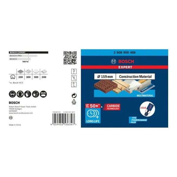 Hålsåg Konstruktionsmaterial diameter 159 mm - BOSCH EXPERT - 2608900488