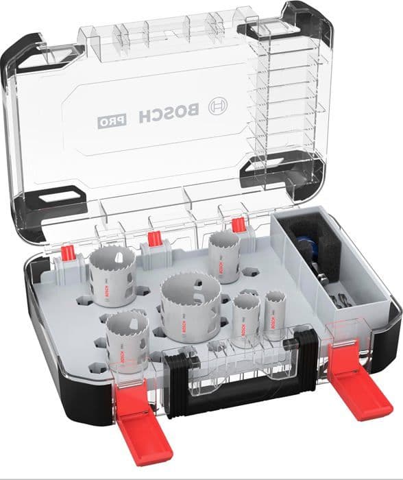 Sågklingor - Bosch - Pro Multi Material - Set om 9 - Ø 22 till 64 mm - Adaptör Power Change Plus