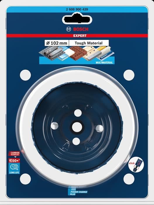 Expert flermaterials hårdmetallhålsåg 102 x 60 mm - BOSCH - 2608900439