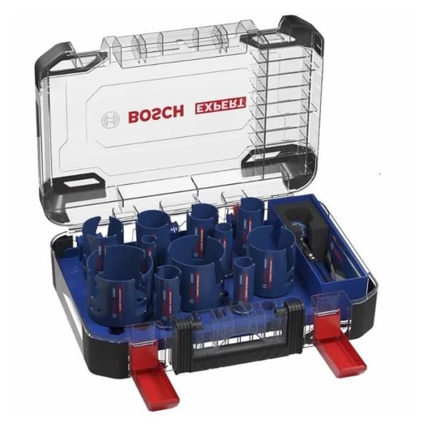 Multibyggnads borrkaxett Expert BOSCH 061599763Y 15 delar + gratis schweizisk armékniv