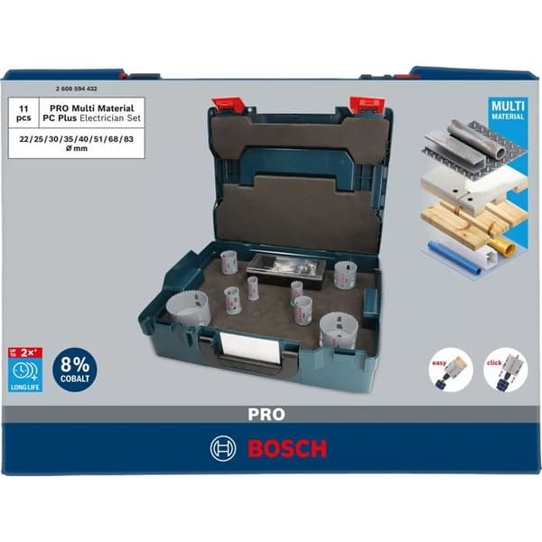 Coffert med hålsågar PRO Multi Material PC Plus - BOSCH - 2608594432