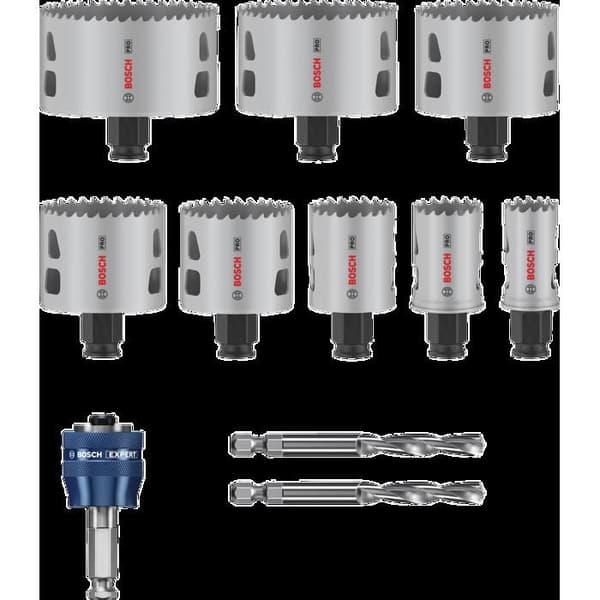 Coffert med hålsågar - Bosch - PRO Multi Material - 11 delar - Ø 25 till 86 mm - Inkluderade tillbehör