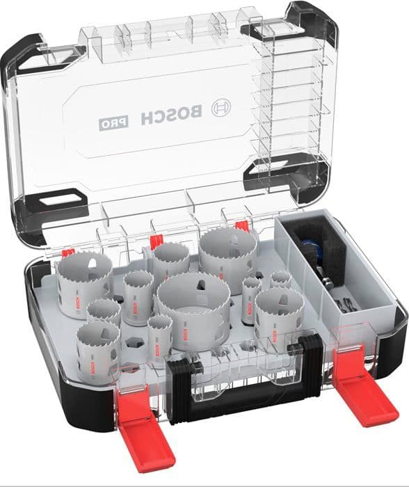 Multimaterial skärblad - Bosch - Pro Power Change Plus - 14 delar - Ø 20 till 76 mm - Transparent förpackning