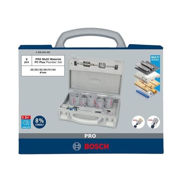 Bosch Set med 9 kronor PRO Multi Material Power Change Plus