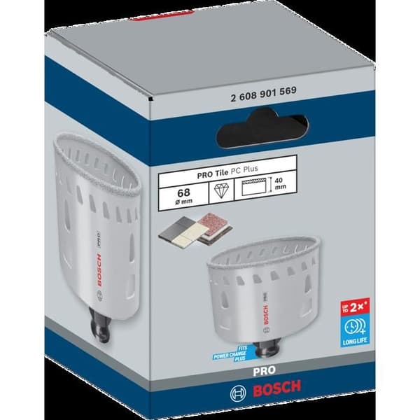 Scie trépan 68 mm PRO Tile PC Plus | 2608901569 - Bosch