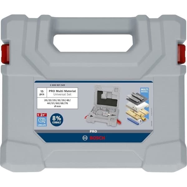 Bosch PRO Set med 15 multisågklingor för mjukt trä, gips, diameter 20-76 mm
