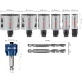 Miniatyrbild 3 av 4: Bosch Set med 9 hålsågar Pro Multi Material Power Change Plus