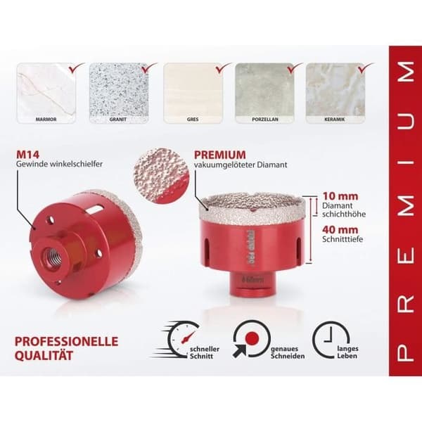 Scie Cloche Diamant av Hög Kvalitet 72mm Set - STREND PRO