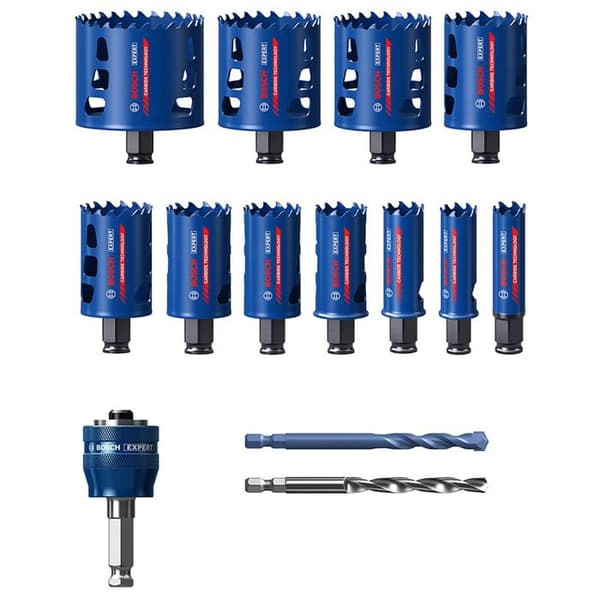 Låda med 11 Expert Tough Material hålsågar med diameter 20/22/25/32/35/40/44/51/60/64/76 - BOSCH EXPERT - 2608900447