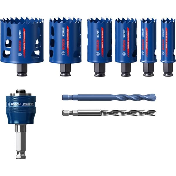 Tuff Material hålsågslåda 9 delar diameter 22/25/35/40/51/68mm - BOSCH EXPERT - 2608900446