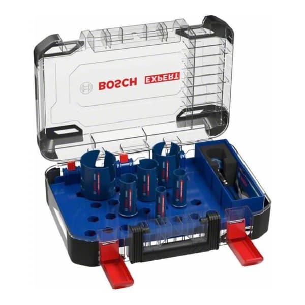 Box med 6 Expert Tough Material hålsågar 10 stycken - BOSCH EXPERT - 2608900490