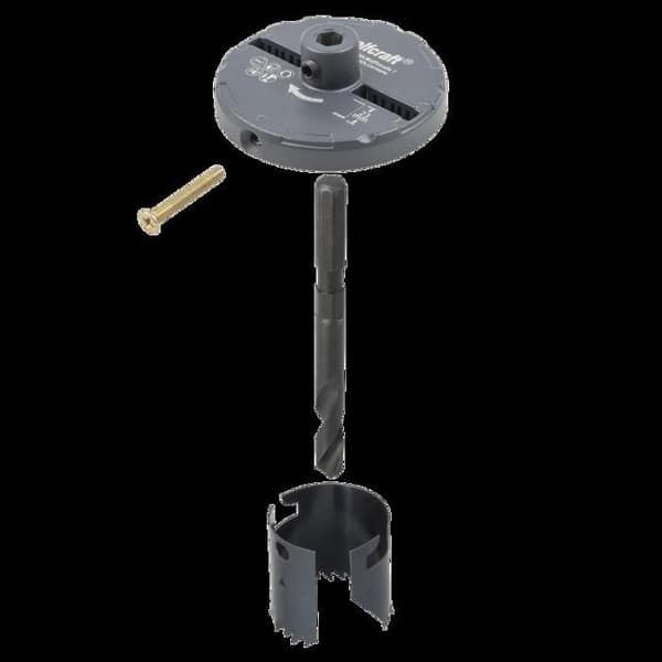 wolfcraft - Flerbladig hålsåg - Diameter 60, 68, 74, 80, 95 mm - Skärdjup 33 mm, Centreringsborr - ref. 2162000