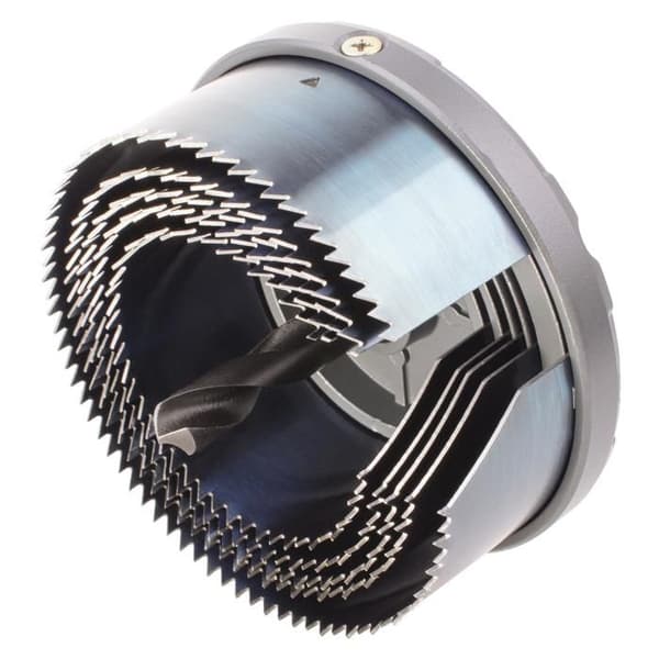 wolfcraft - Flerbladig hålsåg - Diameter 60, 68, 74, 80, 95 mm - Skärdjup 33 mm, Centreringsborr - ref. 2162000