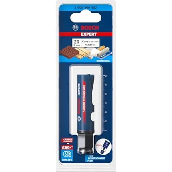 Borrkrona - BOSCH - Expert Byggmaterial - Ø 20 mm - Djup 60 mm - Hållbar