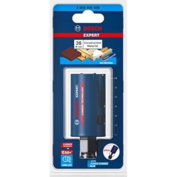 Borrkrona - BOSCH - Expert Byggmaterial - Ø 38 mm - Djup 60 mm - Hållbar 50x längre