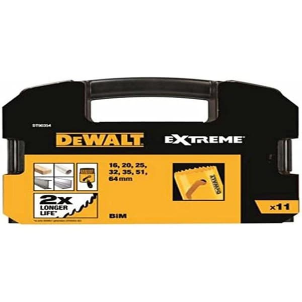 Scie trepan - Dewalt borkrona - DT90354-QZ - 11-delars set av bi-metallkronor EXTREME.