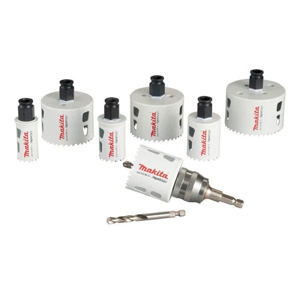 Set med 7 hålsågar MAKITA E-12295 Bi-Metal EzyChange