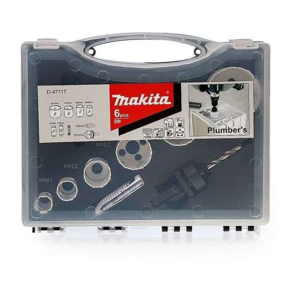 Coffert med hålsågar - MAKITA - D-47117 - 6 stycken - Bimetalliska - För VVS