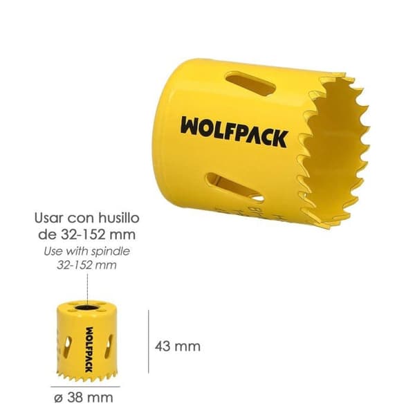 Trepan såg - hålsåg Wolfpack - 9113080 - Corona De Sierra Bimetal Target 38 mm,