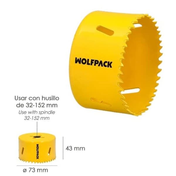 Trepan såg - hålsåg Wolfpack - 9113170 - Corona De Sierra Bimetal Target 73 mm,