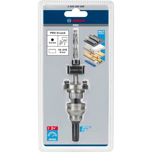 Adaptör - BOSCH - Quick-Lock - Ø 14-210mm - Enkel montering - Utan nyckel