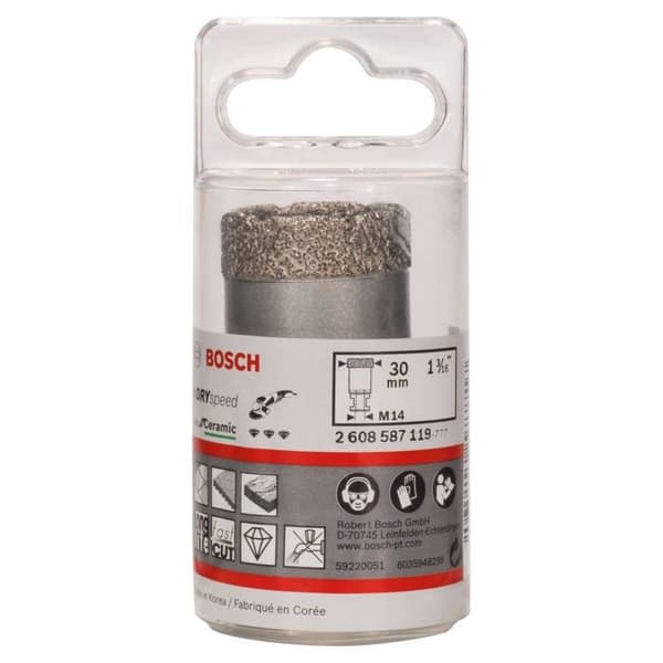 Dry Speed Diamond Hålsåg Bäst för Keramik D. 30 mm lång. 35 mm Bosch