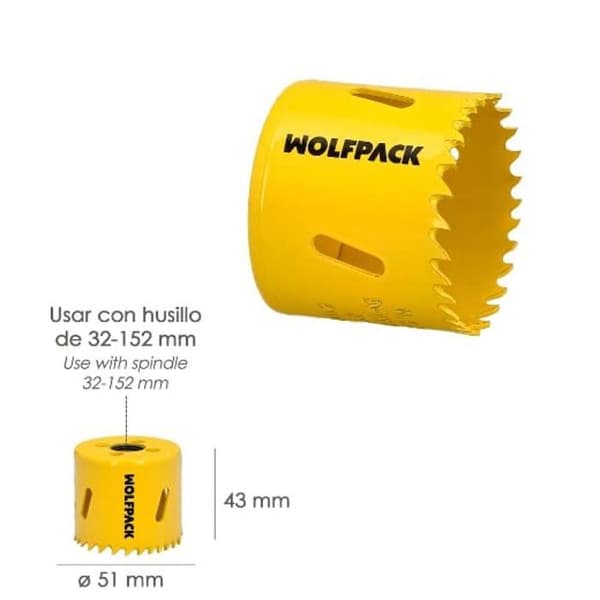 Trepan såg - hålsåg Wolfpack - 9113115 - Corona De Sierra Bimetal Target 51 mm,