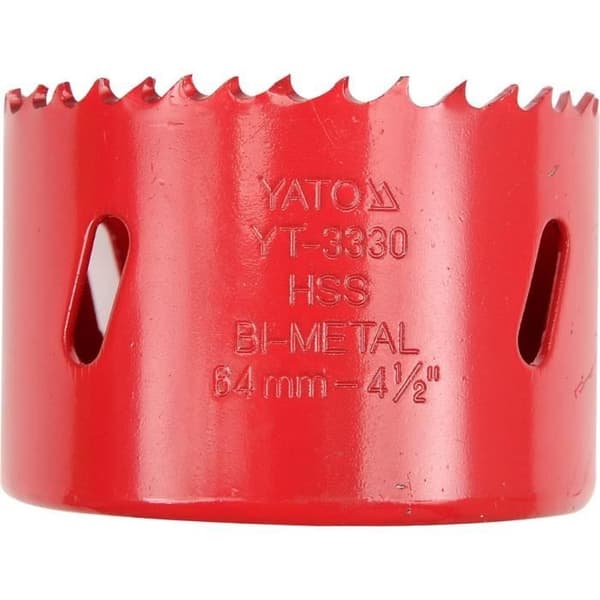 Yato YT-3323, singel, borr, metall, trä, röd, bimetall, 4,8 cm