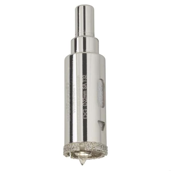 Diamantborr för kakel - WOLFCRAFT - ref. 5922000 - Diameter 22 mm - Skärdjup 45 mm