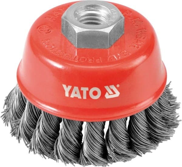 YATO 60 mm främre borste, M14-gänga, tvinnad tråd 4767