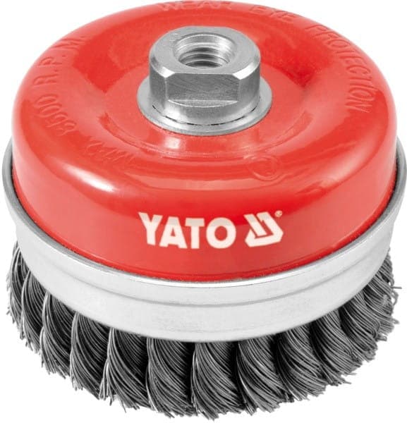 YATO 100 mm främre borste, M14-gänga, tvinnad tråd 4769
