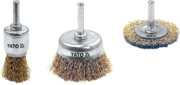 YATO BORSTESET MED SKAFT 3 DELAR MÄSSING 4755