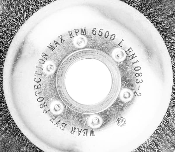 Stålbørste til buskrydder 150 x 25,4 mm, bløde, bølgede tråde
