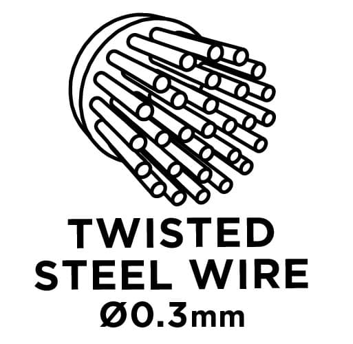 Stålbørste til buskrydder 150 x 25,4 mm, bløde, bølgede tråde