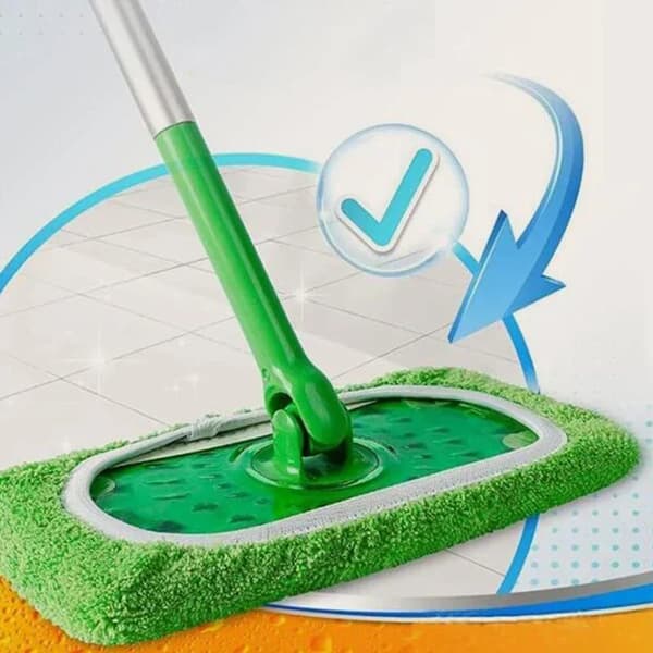 2-Pack Återanvändningsbar Swiffer Mikrofiberduk Grön 25×11,5cm